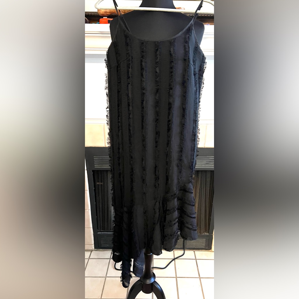 Eri + Ali Black Spaghetti Strap Dress